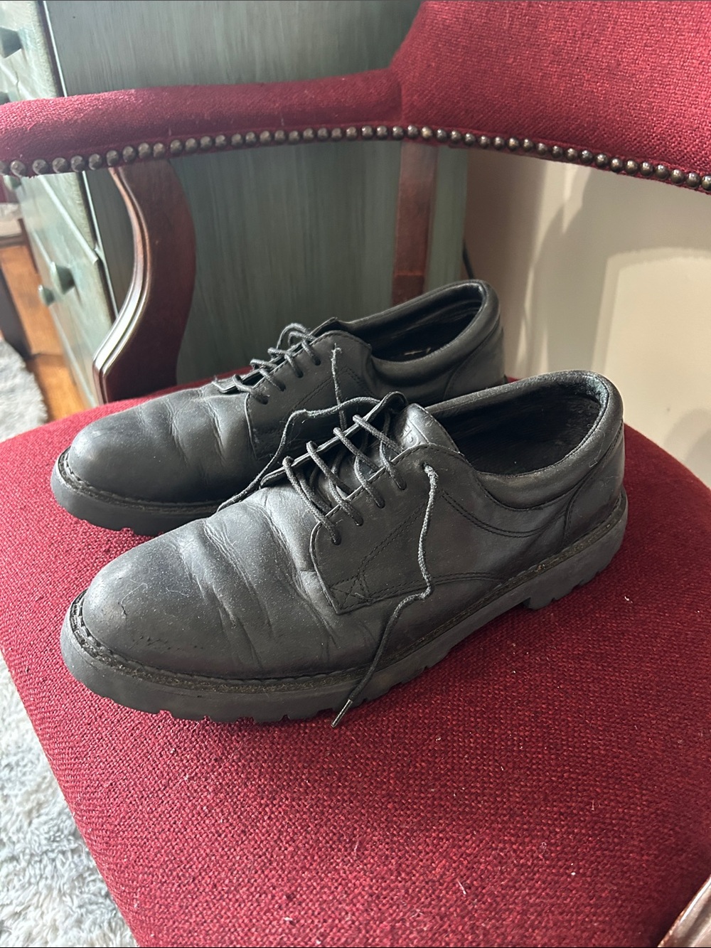 Frye Classic Men's Black Leather Lace-Up Loafers
